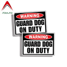 Load image into Gallery viewer, Aliauto 2 X Warning Car Sticker Guard Dog on Duty PVC Waterproof Sunscreen Decal Automobile Motorcycles Accessories,9cm*6cm
