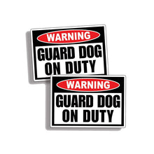 Load image into Gallery viewer, Aliauto 2 X Warning Car Sticker Guard Dog on Duty PVC Waterproof Sunscreen Decal Automobile Motorcycles Accessories,9cm*6cm