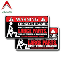 Load image into Gallery viewer, Aliauto 2 x  Funny Choking Hazard Large Parts Personality Automobiles &amp; Motorcycles PVC Decal Car Sticker,14cm*7cm
