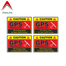 Load image into Gallery viewer, Aliauto 4 x Warning Car Sticker Caution GPS Tracking  System Protected Decal Automobiles &amp; Motorcycles PVC,7cm*4cm