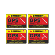 Load image into Gallery viewer, Aliauto 4 x Warning Car Sticker Caution GPS Tracking  System Protected Decal Automobiles &amp; Motorcycles PVC,7cm*4cm