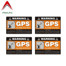 Load image into Gallery viewer, Aliauto 4 x Warning Car Sticker GPS Alarm System Automobiles &amp; Motorcycles Decal PVC Waterproof Sunscreen,8cm*5cm