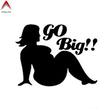 Load image into Gallery viewer, Aliauto Cartoon Car Sticker Sexy Fat Girls Go Big Logo Automobiles Motorcycles Accessories Vinyl Decal for Turk VW T4,16cm*12cm