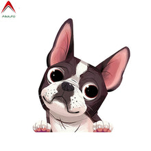 Load image into Gallery viewer, Aliauto Cartoon Dog Car Stickers Lovely 3D Boston Terrier PVC Decal Waterproof Automobiles Motorcycles Accessories,13cm*11cm
