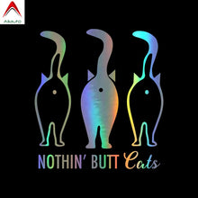 Load image into Gallery viewer, Aliauto Cartoon Funny Car Sticker Nothin Butt Cats Automobiles Motorcycles Accessories PVC Decal for Octavia Gti Skoda,13cm*12cm