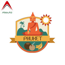 Load image into Gallery viewer, Aliauto Creative Automobile Motorcycle Car Sticker Phuket Thailand World City Travel Label PVC Reflective Decal,12cm*11cm