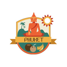 Load image into Gallery viewer, Aliauto Creative Automobile Motorcycle Car Sticker Phuket Thailand World City Travel Label PVC Reflective Decal,12cm*11cm