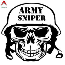 Load image into Gallery viewer, Aliauto Creative Car Sticker Army Skull Sniper Automobiles &amp; Motorcycles Styling Funny Vinyl Decal Cover Scratches,21cm*20cm