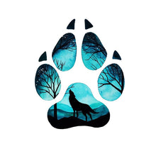Load image into Gallery viewer, Aliauto Creative Cartoon Wolf Footprint Puzzle Decal PVC Automobile Motorcycle Car Sticker Decoration Accessories,15cm*13cm