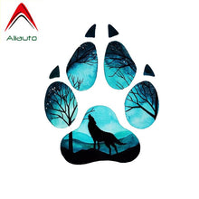 Load image into Gallery viewer, Aliauto Creative Cartoon Wolf Footprint Puzzle Decal PVC Automobile Motorcycle Car Sticker Decoration Accessories,15cm*13cm