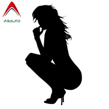 Load image into Gallery viewer, Aliauto Cretive Car Sticker Sexy Girl Nude Lady Squatting Automobiles &amp; Motorcycles Laptop Decorative Vinyl Decal,18cm*9cm