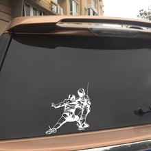 Load image into Gallery viewer, Aliauto Cretive Car Sticker Sport Fencing Combat Automobiles Motorcycles Accessories PVC Decal Cover Scratches,15cm*14cm