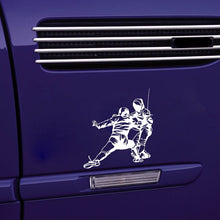 Load image into Gallery viewer, Aliauto Cretive Car Sticker Sport Fencing Combat Automobiles Motorcycles Accessories PVC Decal Cover Scratches,15cm*14cm