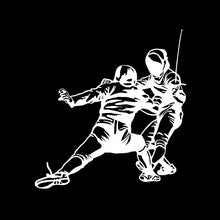 Load image into Gallery viewer, Aliauto Cretive Car Sticker Sport Fencing Combat Automobiles Motorcycles Accessories PVC Decal Cover Scratches,15cm*14cm