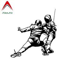 Load image into Gallery viewer, Aliauto Cretive Car Sticker Sport Fencing Combat Automobiles Motorcycles Accessories PVC Decal Cover Scratches,15cm*14cm