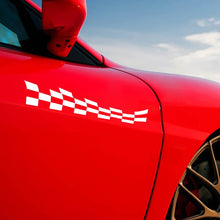 Load image into Gallery viewer, Aliauto Fashion Car Sticker Checkered Flags Racing Automobiles Motorcycles Accessories PVC Decal for VW Passat B5 Lada,20cm*4cm