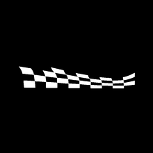 Load image into Gallery viewer, Aliauto Fashion Car Sticker Checkered Flags Racing Automobiles Motorcycles Accessories PVC Decal for VW Passat B5 Lada,20cm*4cm