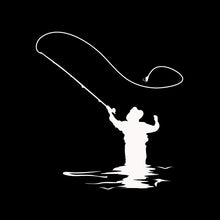 Load image into Gallery viewer, Aliauto Fashion Car Sticker Funny Fly Fishing Automobiles Motorcycles Accessories Vinyl Decal for Peugeot Skoda Volvo,13cm*12cm