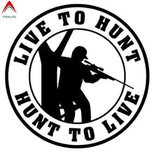 Load image into Gallery viewer, Aliauto Fashion Car Sticker Live To Hunt Hunting Deer Automobiles Motorcycles Decoration Vinyl Decal Cover Scratches,12cm*12cm