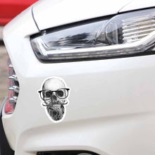 Load image into Gallery viewer, Aliauto Funny Cartoon Car Sticker Skull Mustache Beard Glasses Decal Automobile Motorcycles Decoration Accessories,15cm*11cm