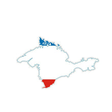 Load image into Gallery viewer, Aliauto Funny Crimea Map Decal Automobile Motorcycle Helmet Car Sticker Decoration Accessories for Seat Ibiza Passat,14cm*9cm