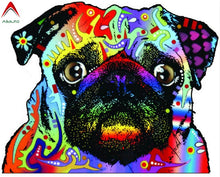 Load image into Gallery viewer, Aliauto Painting Art Car Sticker Lovely Pug Automobiles Motorcycles Decoration Vinyl Decal for Chevrolet Renault Opel,14cm*13cm