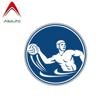 Load image into Gallery viewer, Aliauto Personality Automobile Motorcycle Car Sticker Stylish Water Polo Player Label PVC Waterproof Reflective Decal,13cm*13cm