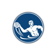 Load image into Gallery viewer, Aliauto Personality Automobile Motorcycle Car Sticker Stylish Water Polo Player Label PVC Waterproof Reflective Decal,13cm*13cm