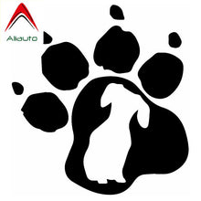 Load image into Gallery viewer, Aliauto Personality Car Stickers Dachshund Dog Paw Print Vinyl Decal Automobile Styling Motorcycle Black/Silver,14cm*16cm