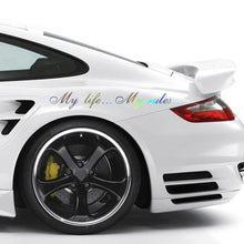 Load image into Gallery viewer, Aliauto Personality Words Car Sticker My Life...My Rule Automobiles Motorcycles Accessories Waterproof Laser PVC Decal,20cm*3cm