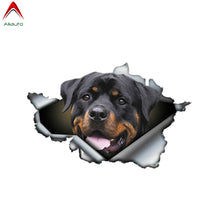 Load image into Gallery viewer, Aliauto Pet Dog Car Sticker Funny Rottweiler 3D Rott Torn Metal Automobiles Motorcycles Waterproof Vinyl Decal,13cm X 8.5cm