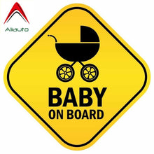 Load image into Gallery viewer, Aliauto Warning Mark Styling Reflective Car Sticker Baby on Board Creative Personality Decal Automobile Motorcycle Parts,7cm*7cm