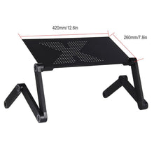 Load image into Gallery viewer, Aluminium Alloy Laptop Desk Folding Portable Laptop Table Notebook Desk Table Stand Bed Sofa Desk Tray Book Holder