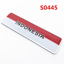 Load image into Gallery viewer, Aluminum ASIA Malaysia Vietnam CHINA UKRANIE TURKEY INDONESIA  KOREA Flags Car Stickers Automobiles Motorcycles Accessories