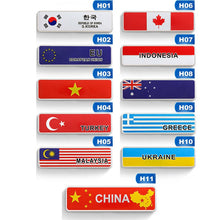 Load image into Gallery viewer, Aluminum ASIA Malaysia Vietnam CHINA UKRANIE TURKEY INDONESIA  KOREA Flags Car Stickers Automobiles Motorcycles Accessories