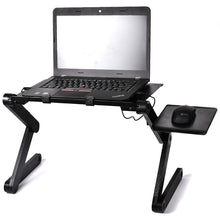 Load image into Gallery viewer, Aluminum Alloy Laptop Table Adjustable Portable Folding Computer Desk Students Dormitory Laptop Table With Big Cooling Fan