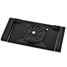 Load image into Gallery viewer, Aluminum Alloy Laptop Table Adjustable Portable Folding Computer Desk Students Dormitory Laptop Table With Big Cooling Fan