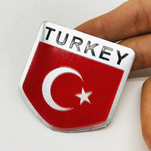Load image into Gallery viewer, Aluminum Alloy TURKEY National Flag Car Body 3D Stickers Automobiles Motorcycles Decal Exterior Decorating Accessories &amp; Parts