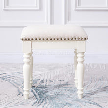 Load image into Gallery viewer, American dressing stool bedroom solid wood makeup stool makeup stool home change shoes wear shoes stool M0709