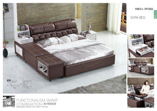 Load image into Gallery viewer, American style modern fashion bedroom sets soft leather bed in red