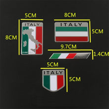 Load image into Gallery viewer, Automobile Motorcycle Accessories Italy National Flag For Patriotic Vehicle Drivers Aluminum Alloy Italian Flags Car Stickers