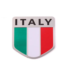 Load image into Gallery viewer, Automobile Motorcycle Accessories Italy National Flag For Patriotic Vehicle Drivers Aluminum Alloy Italian Flags Car Stickers