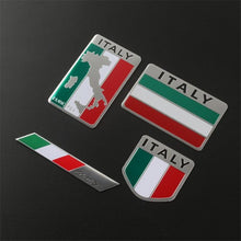 Load image into Gallery viewer, Automobile Motorcycle Accessories Italy National Flag For Patriotic Vehicle Drivers Aluminum Alloy Italian Flags Car Stickers