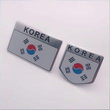 Load image into Gallery viewer, Automobile Motorcycle Exterior Accessories Asian Friendly Country South Korea National Flag Aluminum Alloy Car Stickers