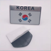Load image into Gallery viewer, Automobile Motorcycle Exterior Accessories Asian Friendly Country South Korea National Flag Aluminum Alloy Car Stickers