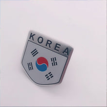 Load image into Gallery viewer, Automobile Motorcycle Exterior Accessories Asian Friendly Country South Korea National Flag Aluminum Alloy Car Stickers