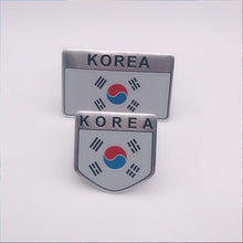 Load image into Gallery viewer, Automobile Motorcycle Exterior Accessories Asian Friendly Country South Korea National Flag Aluminum Alloy Car Stickers