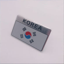 Load image into Gallery viewer, Automobile Motorcycle Exterior Accessories Asian Friendly Country South Korea National Flag Aluminum Alloy Car Stickers
