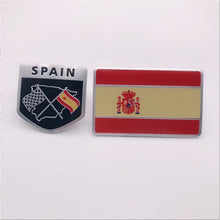 Load image into Gallery viewer, Automobile Motorcycle Exterior Accessories Beautiful Country Spain Spanish National Flag Aluminum Alloy Car Stickers