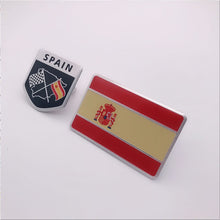 Load image into Gallery viewer, Automobile Motorcycle Exterior Accessories Beautiful Country Spain Spanish National Flag Aluminum Alloy Car Stickers
